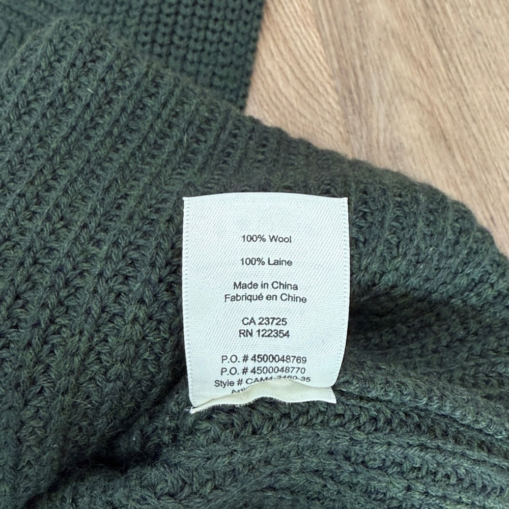 Wilfred Chartres Ribbed V-Neck Tunic Sweater Wool Aritzia Green Sleeveless Small - Picture 7 of 10